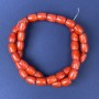 Beads Coral Orange Barrel, Diameter 10x8mm+/- on Fishing Line, Length 39cm+