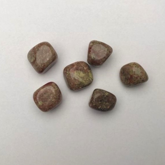 Souvenir Natural Stone Epidote (Jasper Variety), Tumbled 20x17mm (+-), 100g Pack