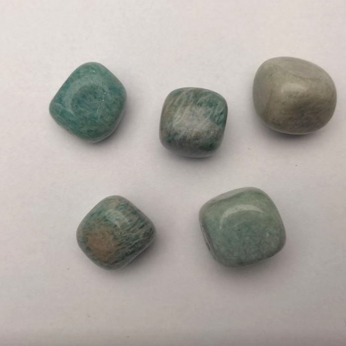 Souvenir Natural Stone Amazonite, Tumbled 21x18mm (+-), 100g Pack