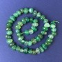 Green Agate Beads, tumbled 10x7mm+/-, on a thread, length 40cm+