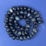Hawk's Eye Tumbled Beads 8-13x8-10mm+- on Fishing Line, length 40cm+