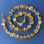 Citrine Polygon Beads 10-8mm+- on a String, length 40cm+