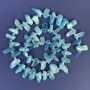 Aquamarine Chip Beads 9-18x5mm+/- with Seed Beads, 3mm+/- Diameter, on Thread, 41cm+ Length