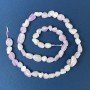 Kunzite Beads, Tumbled 6-12x5-7mm+/-, on a Strand, Length 39cm+