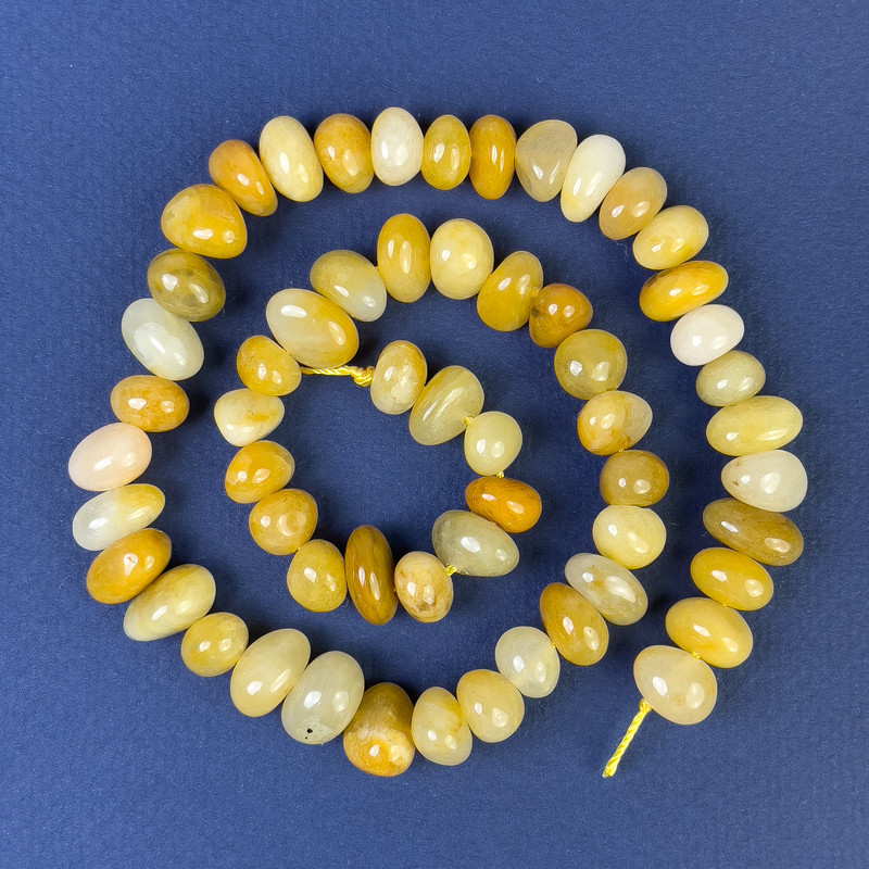 Agate Beads Faceted 10×7mm on Thread, 40cm+ length