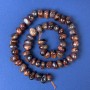 Bull's Eye Tumbled Beads 9x6mm+/- on Thread, Length 41cm+