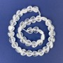 Natural Rock Crystal Heart Beads 12x12x6mm+/-, on a thread, length 39cm+