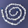 Blue Agate Tumbled Beads 8x6mm+- on a String, length 40cm+