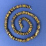 Tiger's Eye Disc Beads 6x2mm+/-, on a thread, length 39cm+
