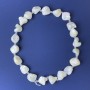 Natural Mother-of-Pearl Beads, Tumbled 16x12mm+/- with 4mm Seed Beads, Strung, Length 39cm+