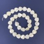 Natural Mother-of-Pearl Heart Beads 12x12x4mm+/- on Thread, Length 39cm+