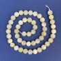 Natural Mother-of-Pearl Smooth Round Beads 8mm+/- on Thread, Length 39cm+