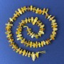 Amber Chip Beads, 10x3mm+/- with Seed Beads, Diameter 3mm+/-, on a Strand, Length 38cm+