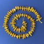 Amber Chip Beads 10x3mm+- with Seed Beads, diameter 3mm+- on a String, length 38cm+