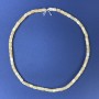Beige Natural Mother-of-Pearl Beads, cylinder 6x5mm+/-, on a thread, length 40cm+