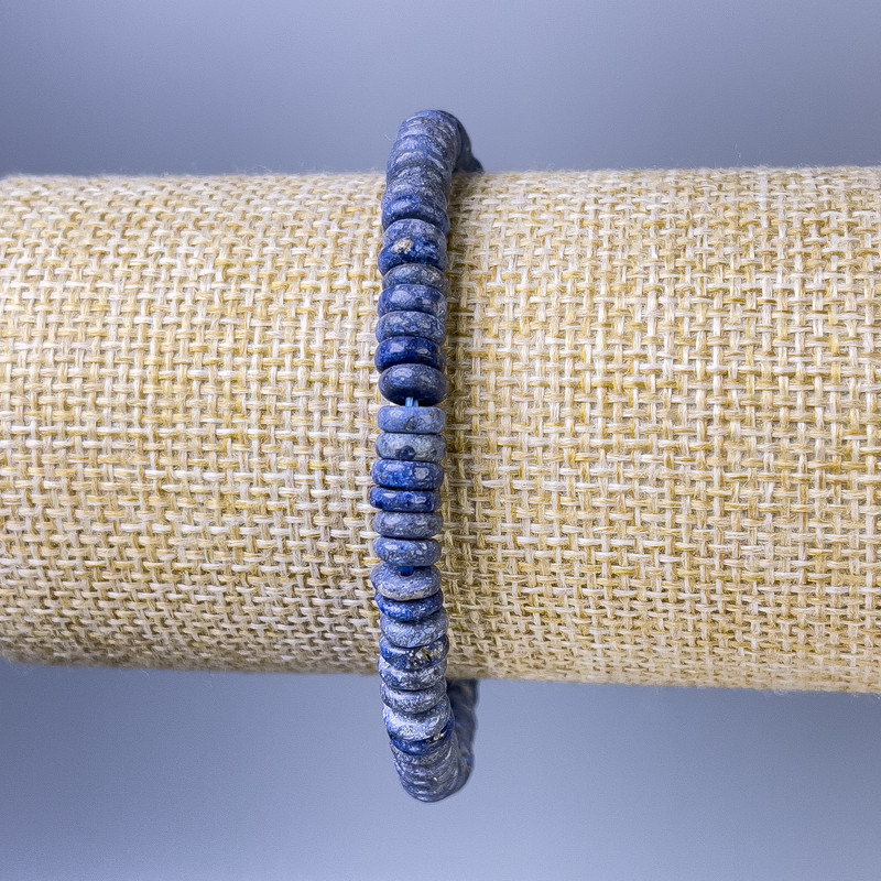 Sodalite Bracelet, Rondelle 6x2mm+/-, Length 18cm+/- Stretch