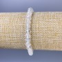 Rock Crystal Bracelet, Faceted Round Beads, Diameter 6mm+/-, Length 18cm+/- Stretch