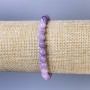 Lepidolite Bracelet, Faceted Round Beads, Diameter 6mm+/-, Length 18cm+/- Stretch