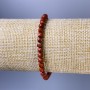Red Jasper Faceted Cube Bracelet, diameter 5mm+-, length 18cm+- stretch