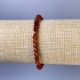 Carnelian Faceted Cube Bracelet, diameter 5mm+-, length 18cm+- stretch