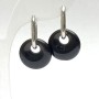 Agate Earrings, diameter 18mm+/-, length 31mm+