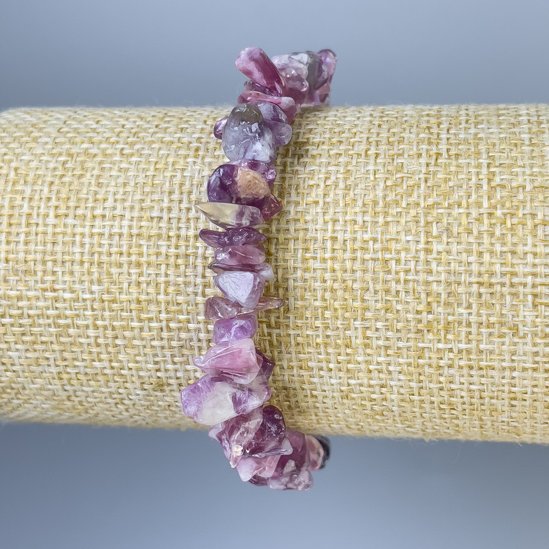 Tourmaline Chip Bracelet, diameter 10x2mm+-, length 18cm+- stretch