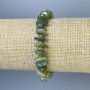 Tourmaline Chip Bracelet, 8-13x3mm+- with Seed Beads, 18cm+- Stretch