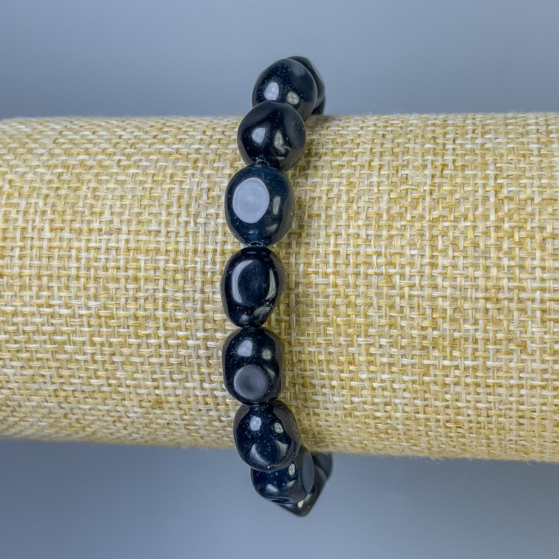 Bracelet Tonered Quartz Faceted Bead, diameter 12x9mm+-, length 18cm+-stretch