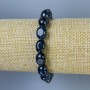 Bracelet Tonered Quartz Faceted Bead, diameter 12x9mm+-, length 18cm+-stretch