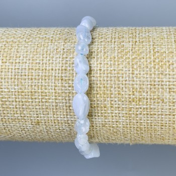 Chalcedony Baroque Bracelet, diameter 5-8x6mm+-, length 18cm+- stretch