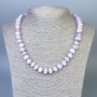 Kunzite Faceted Necklace 10x7mm+-, length 50cm+- with clasp