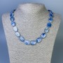 Kyanite Necklace, Oval 18x13mm+-, Length 50cm+- with Clasp
