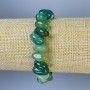 Green Agate Bracelet Tumbled, diameter 9-14x7-9mm+/-, length 18cm+/- stretch