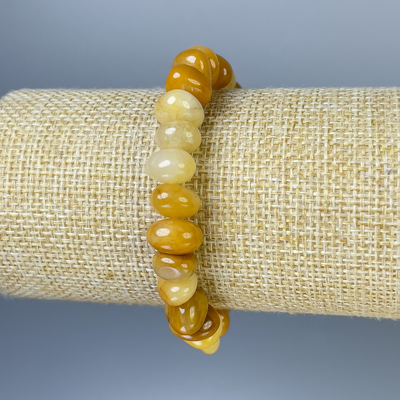 Agate Tumbled Bead Bracelet, diameter 8-11x7mm+-, length 18cm+- stretch