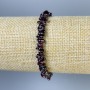 Garnet chip bracelet, diameter 6x3mm ±, length 18cm ± stretch
