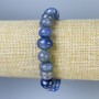 Blue Aventurine Baroque Bracelet, diameter 10-12x7-10mm+-, length 18cm+- stretch