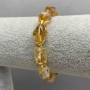 Citrine Faceted Bracelet, diameter 12x10mm+- with 3-5mm+- seed beads, length 18cm+- stretch