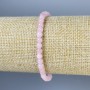 Rose Quartz Smooth Bead Bracelet, diameter 4mm+/-, length 18cm+/- stretch