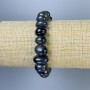 Hawk's Eye Tumbled Bracelet, 10-13x8-10mm+-, 18cm+- Stretch