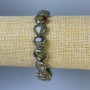 Dragon Blood Jasper Heart Bracelet, 12x12mm+-, 18cm+- Stretch