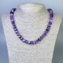 Amethyst Necklace, faceted beads, diameter 10-13x5-7mm+-, length 50cm+- with clasp