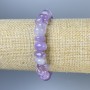 Amethyst Tumbled Bead Bracelet, 9-12x6-8mm+-, length 18cm+- stretch