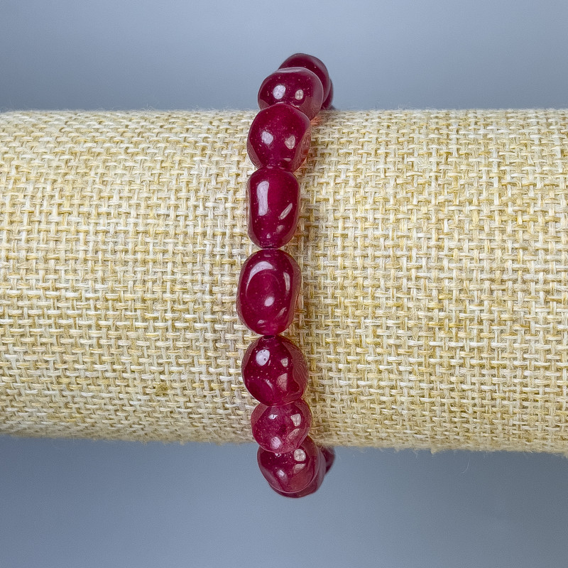 Toned Quartz Tourmaline (Artificial) Tumbled Bracelet, diameter 10x8mm+/-, length 18cm+/- stretch