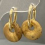 Picture Jasper Donut Earrings, diameter 18mm+-, length 30mm+