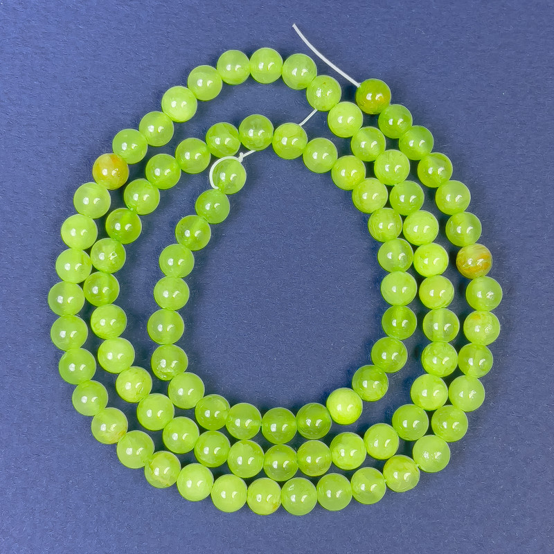 Onyx Beads Smooth Round 4–5 mm, 40 cm on Thread