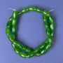 Chrysoprase Barrel Beads, Diameter 11x7.5mm+-, Length 38cm+- on Fishing Line