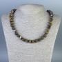 Bronzite Faceted Necklace, diameter 10x6-9mm+-, length 50cm+- with clasp