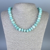 Necklace Amazonite Multi-Facet, size 11x7-10mm+-, length 45cm+- with clasp