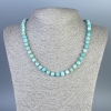 Necklace Amazonite Faceted Cube, size 6x6mm+-, length 50cm+- with clasp