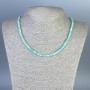 Amazonite Necklace, faceted cube, diameter 4x4mm+/-, length 45cm+/- with clasp